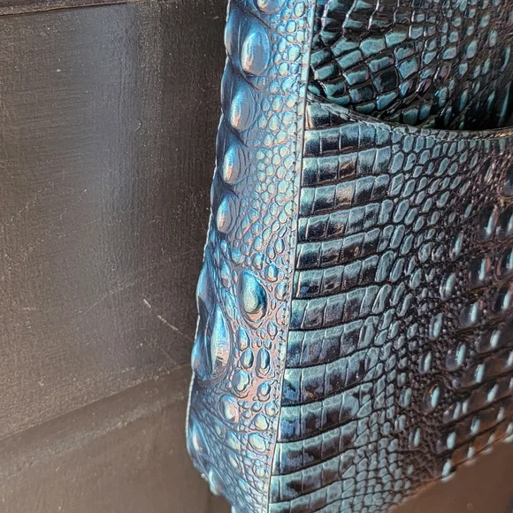 Brahmin Leia Blue Patina Melbourne Crossbody Bag - Picture 8 of 16